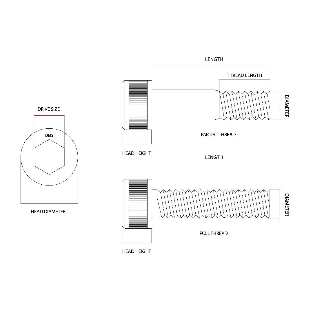 1/4" x 1-1/2" Imperial Button Head Socket Screw Allen G304 Stainless Steel - Image 6
