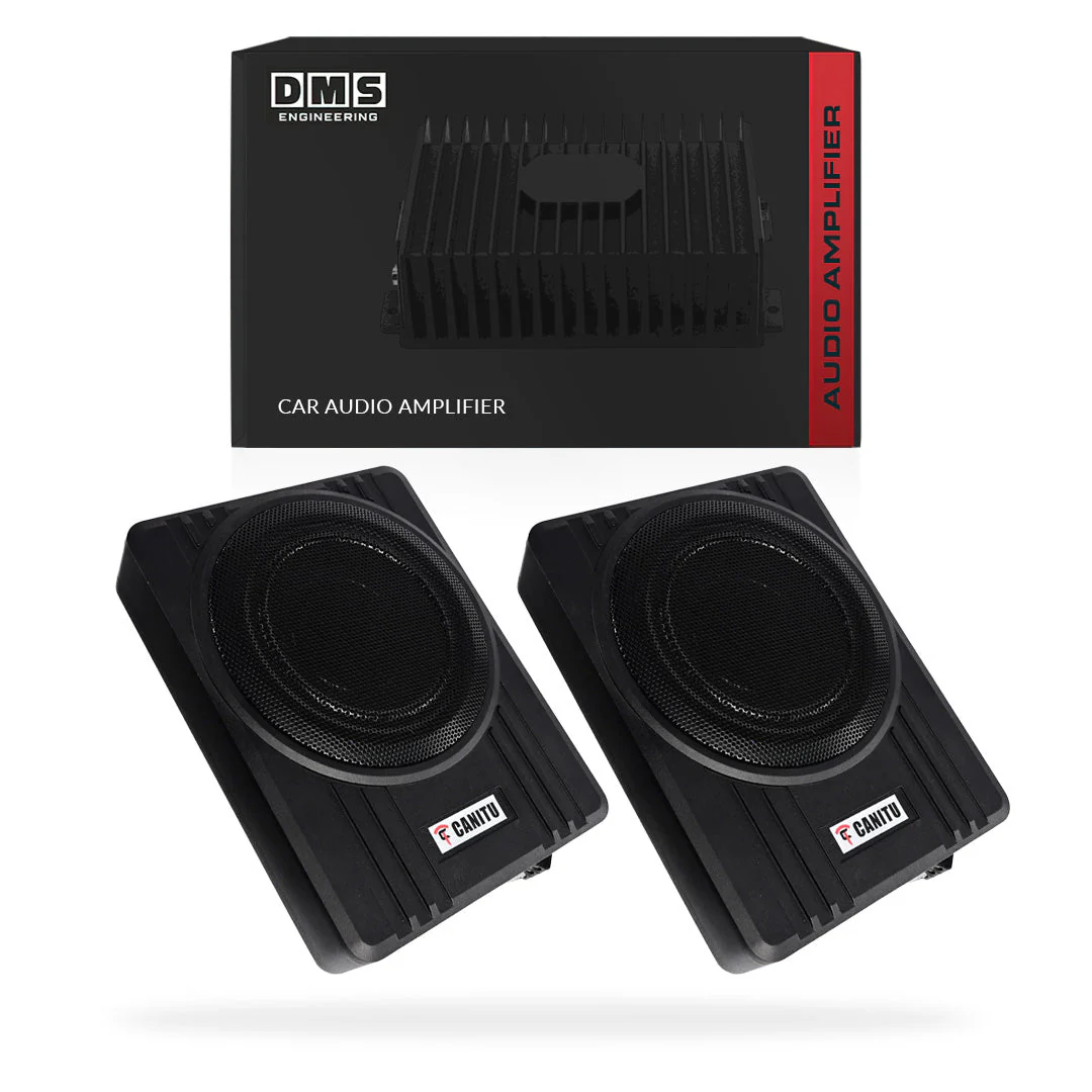 10" & 8" Car Amplifier Active Subwoofer Under Seat Bass Speakers - Image 2