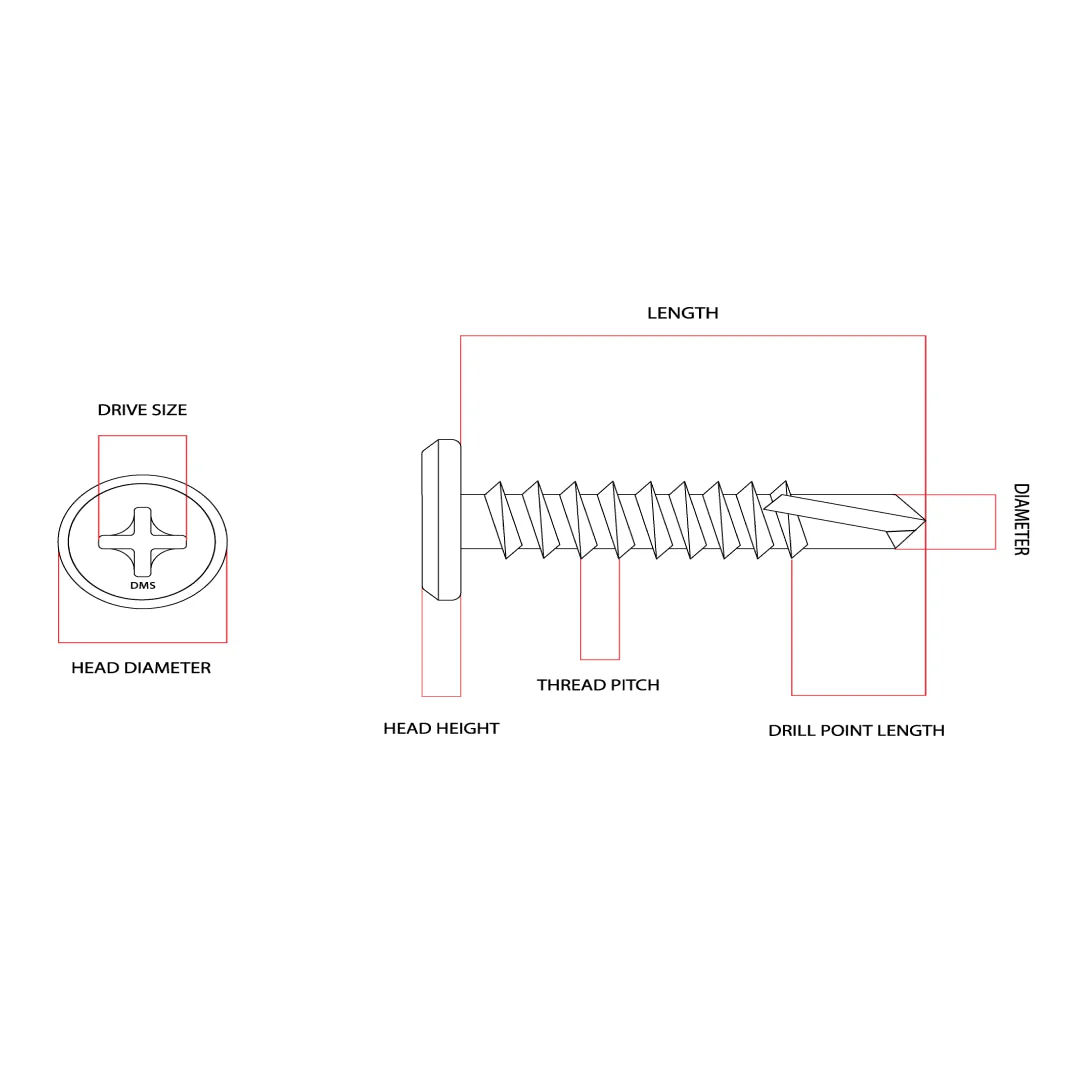 10g-24 x 30mm Wafer Self Drilling Screw Tek Phillips Galvanised - Image 6