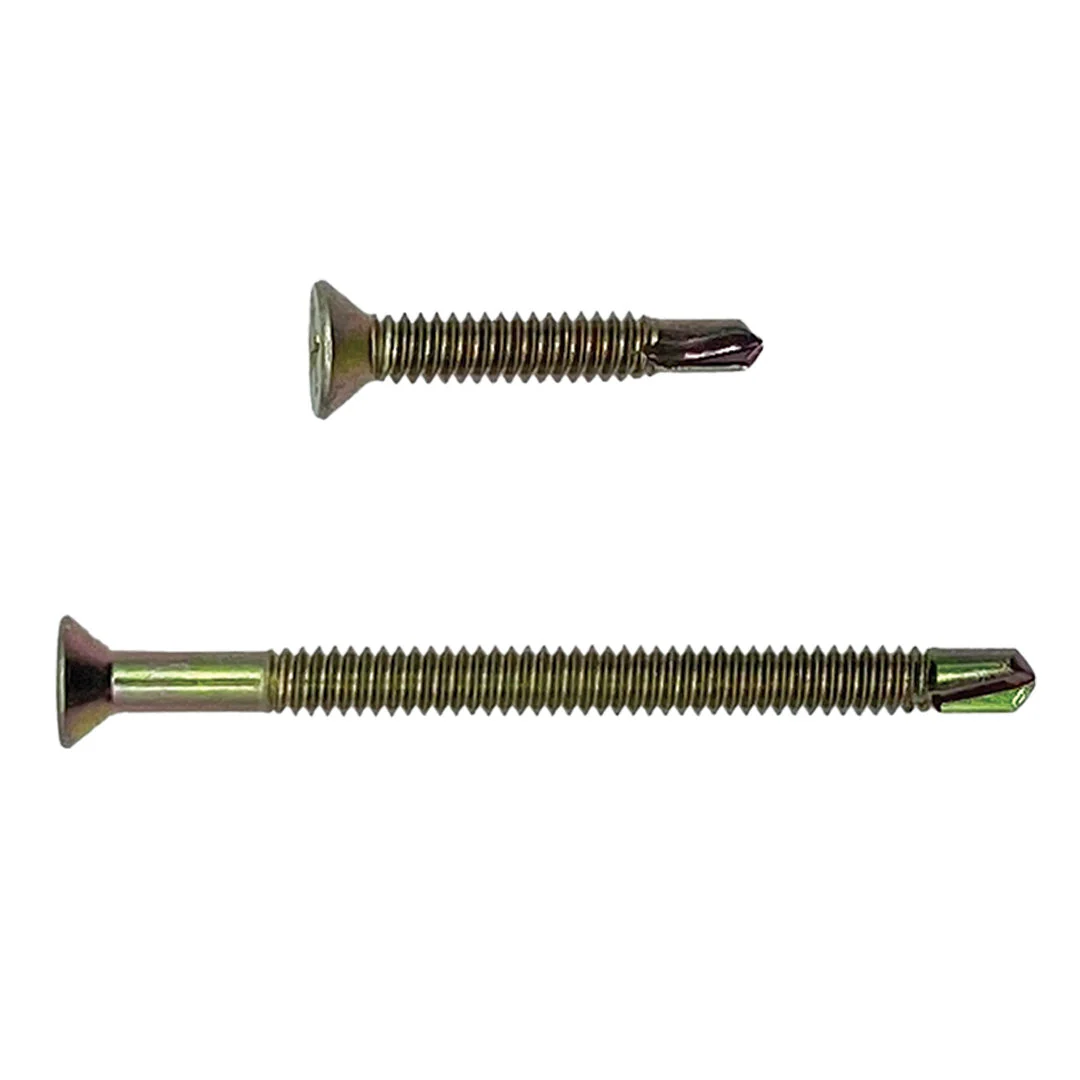 10g-24 x 50mm Countersunk Self Drilling Screw Tek Phillips Zinc Yellow - Image 4
