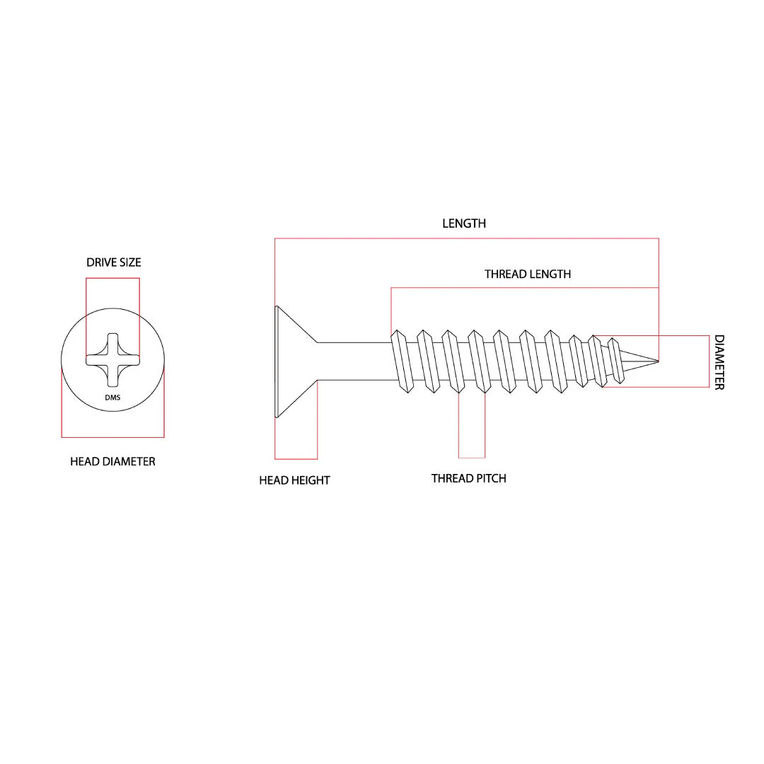 10g x 50mm Countersunk Self Tapping Screw Phillips Zinc Plated - Image 6