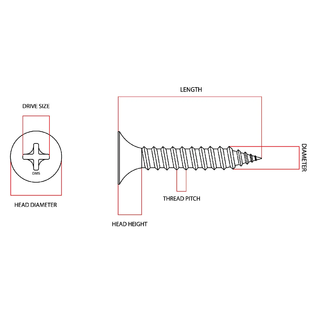 10g x 65mm Drywall Gyprock Screw Bugle Head Phillips Self Tapping Zinc Yellow - Image 6