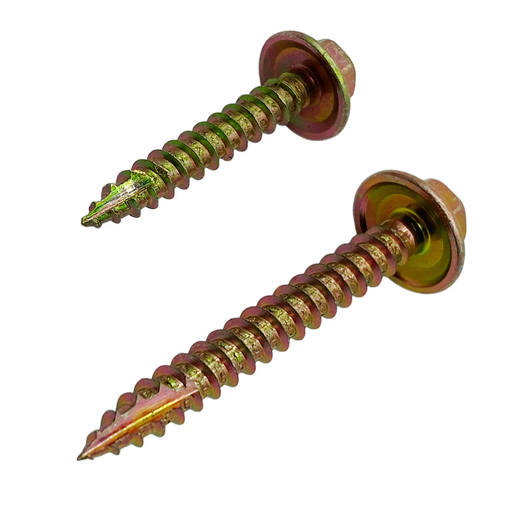 12g-11 x 25mm T17 (Type 17) Hex Head Self Drilling Screw Tek Zinc Yellow - Image 3