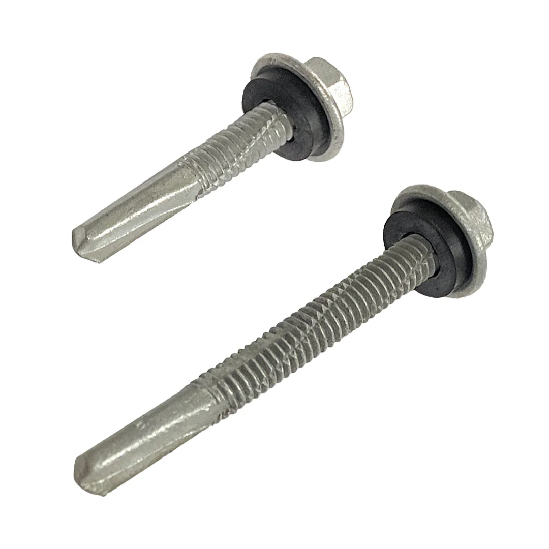 12g-24 x 50mm Series 500 Tek Screw Hex No 5 Extended Point with NEO Seal Galvanised - Image 3