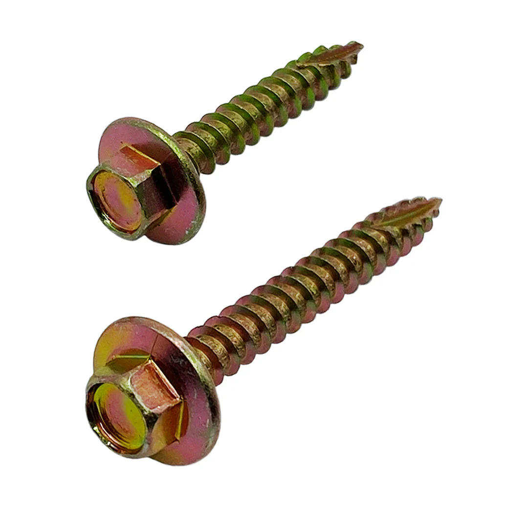 14g-10 x 65mm T17 (Type 17) Hex Head Self Drilling Screw Tek Zinc Yellow - Image 2