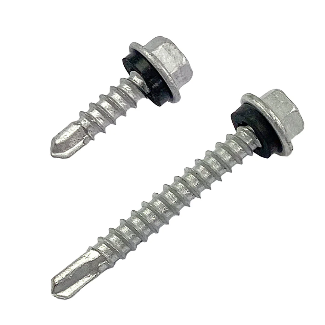 14g-10 x 75mm Hex Self Drilling Screw Tek with NEO Seal Galvanised - Image 3