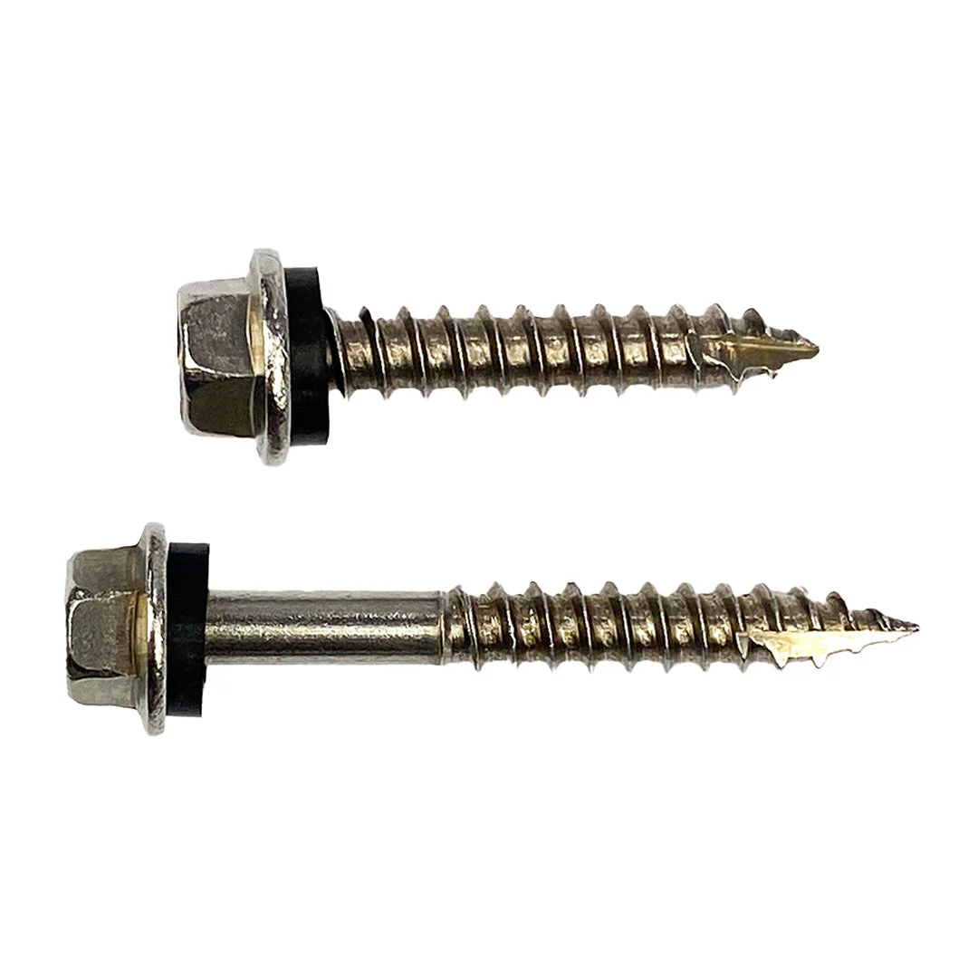 14g-10 x 75mm T17 (Type 17) Hex Head Self Drilling Screw Tek with NEO Seal Stainless Steel G304 A2 - Image 4