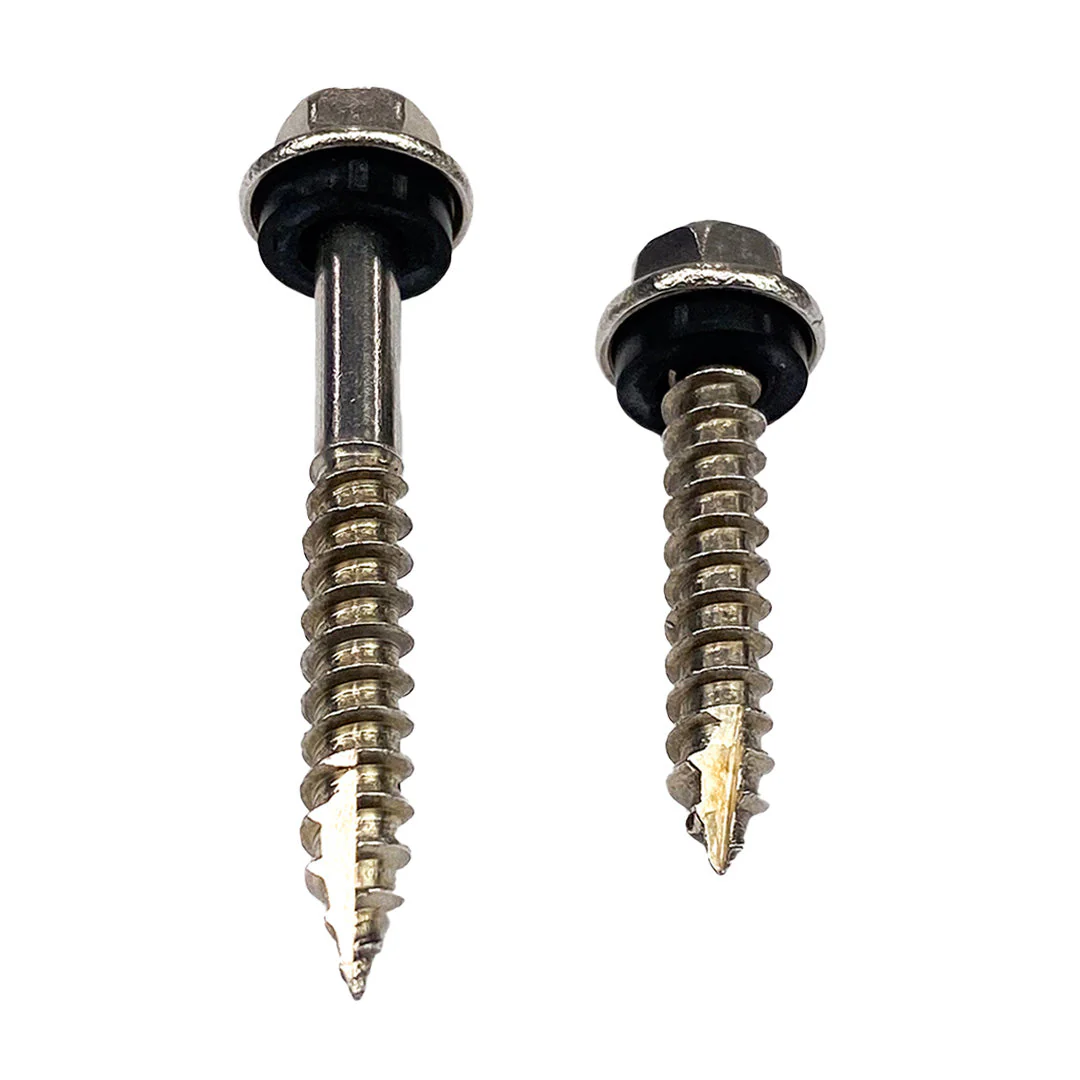 14g-10 x 75mm T17 (Type 17) Hex Head Self Drilling Screw Tek with NEO Seal Stainless Steel G304 A2 - Image 5