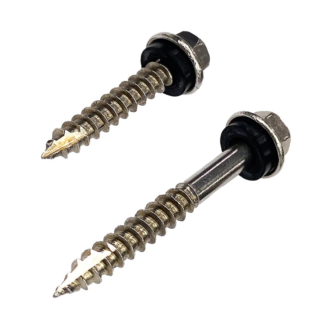 14g-10 x 90mm T17 (Type 17) Hex Head Self Drilling Screw Tek with NEO Seal Stainless Steel G304 A2 - Image 3