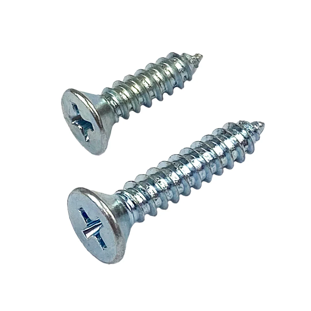 4g x 10mm Countersunk Self Tapping Screw Phillips Zinc Plated - Image 2