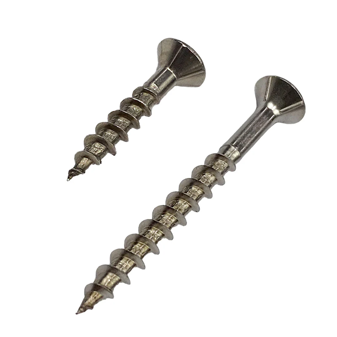 8g-10 x 20mm Chipboard Screw Square Drive Stainless Steel G304 A2 - Image 3