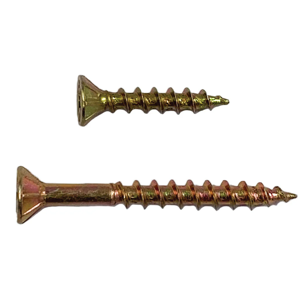 8g-10 x 35mm Chipboard Screw Phillips Drive Zinc Yellow - Image 4