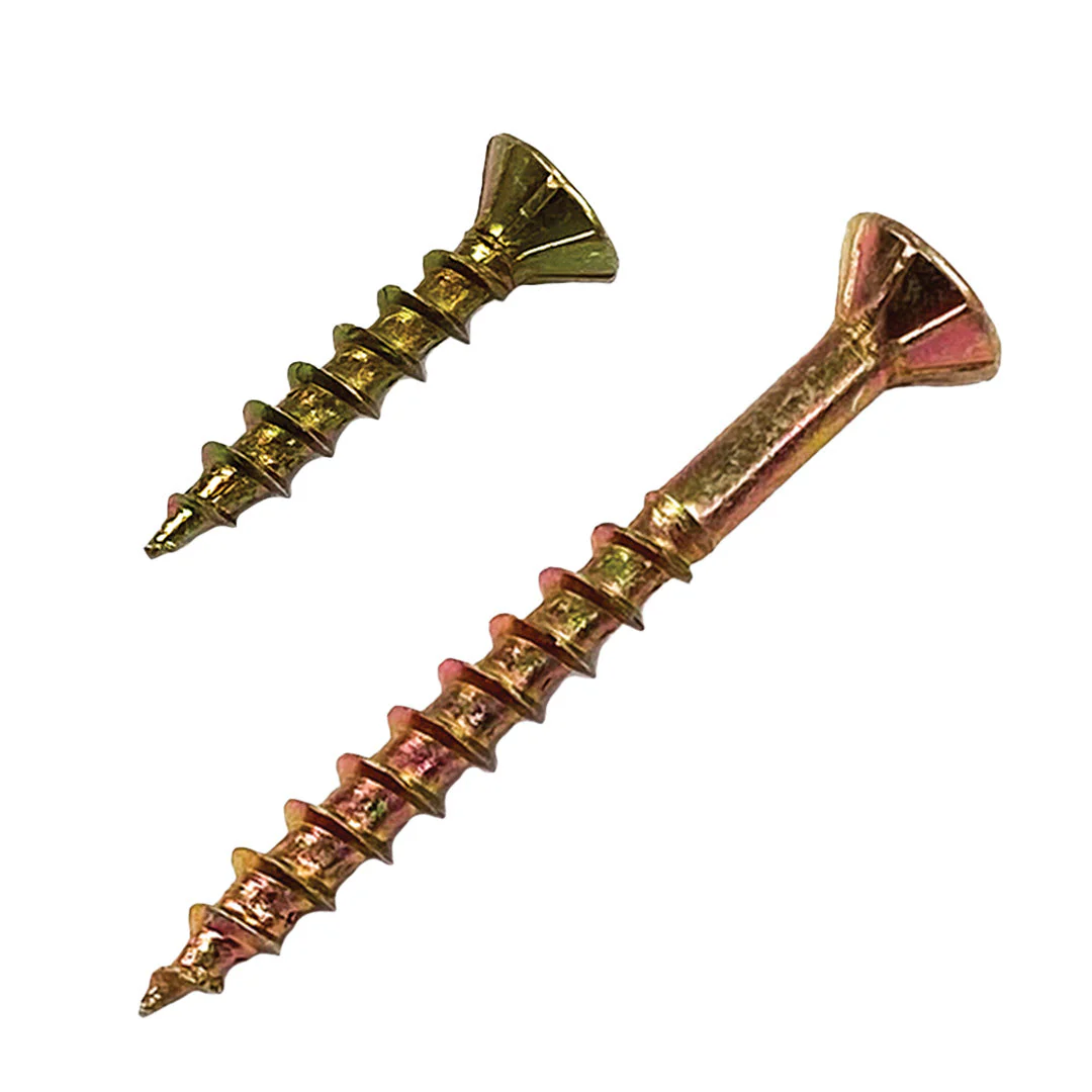 8g-10 x 38mm Chipboard Screw Phillips Drive Zinc Yellow - Image 3
