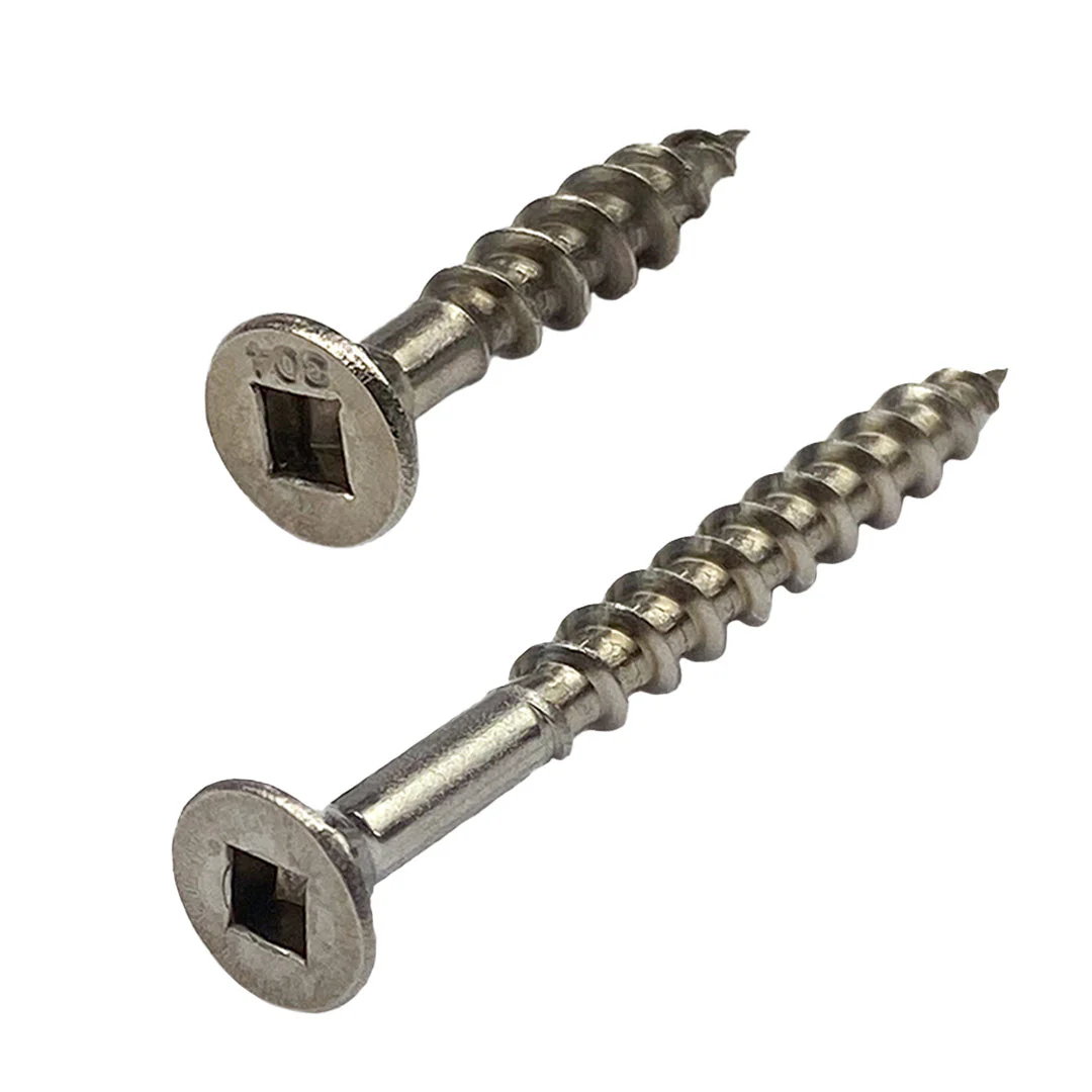 8g-10 x 38mm Chipboard Screw Square Drive Stainless Steel G304 A2 - Image 2