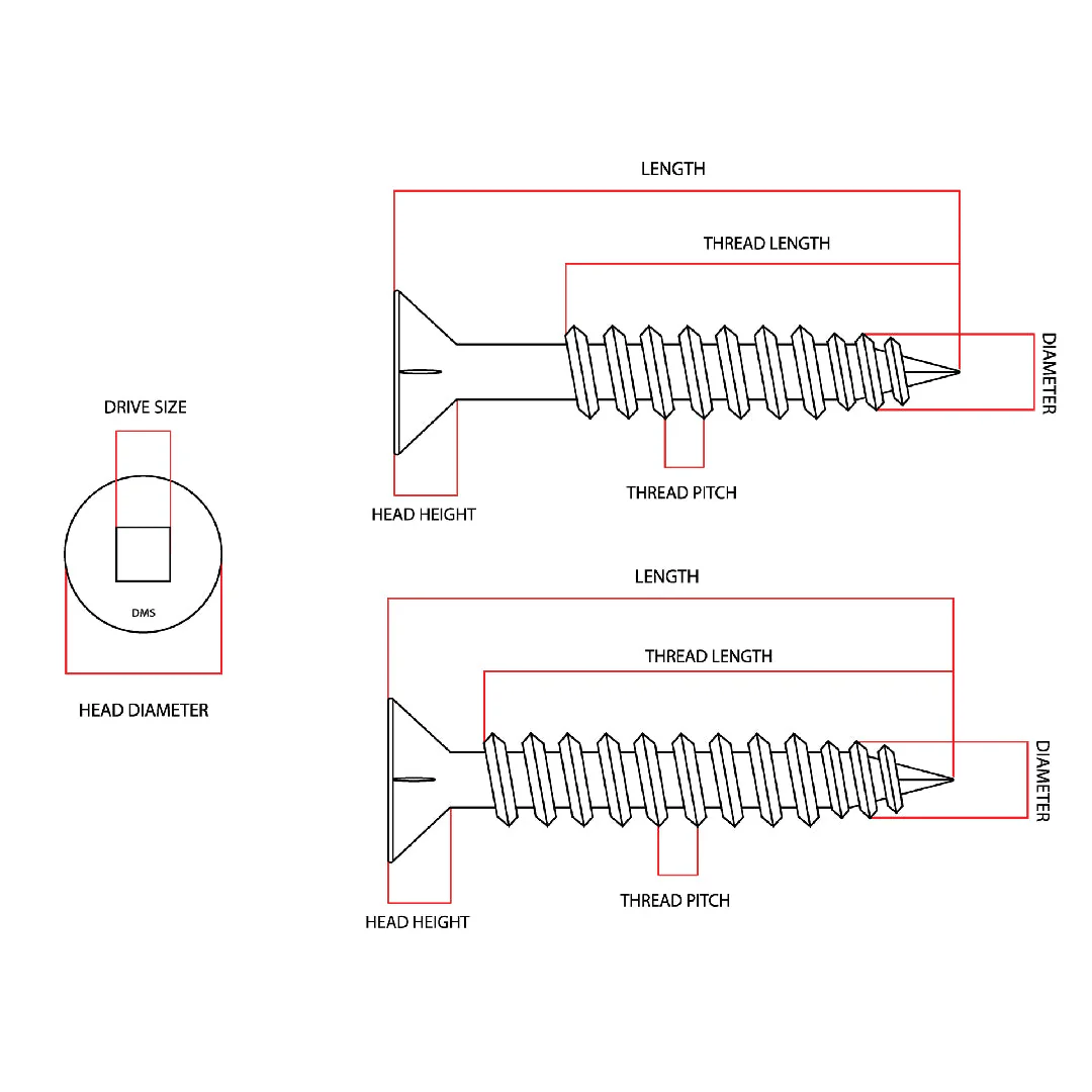8g-10 x 38mm Chipboard Screw Square Drive Stainless Steel G304 A2 - Image 6