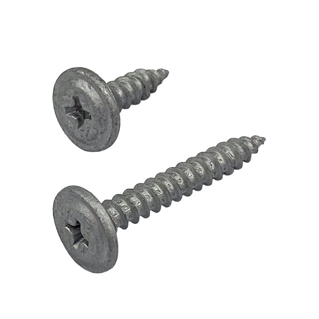 8g-15 x 12mm Button Stitching Screw Needle Point Phillips Galvanised - Image 2