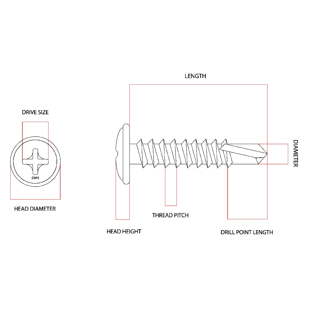 8g-18 x 16mm Button Self Drilling Screw Tek Phillips Galvanised - Image 6