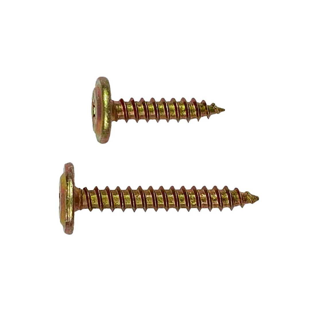 8g-18 x 16mm Button Stitching Screw Needle Point Phillips Zinc Yellow - Image 4