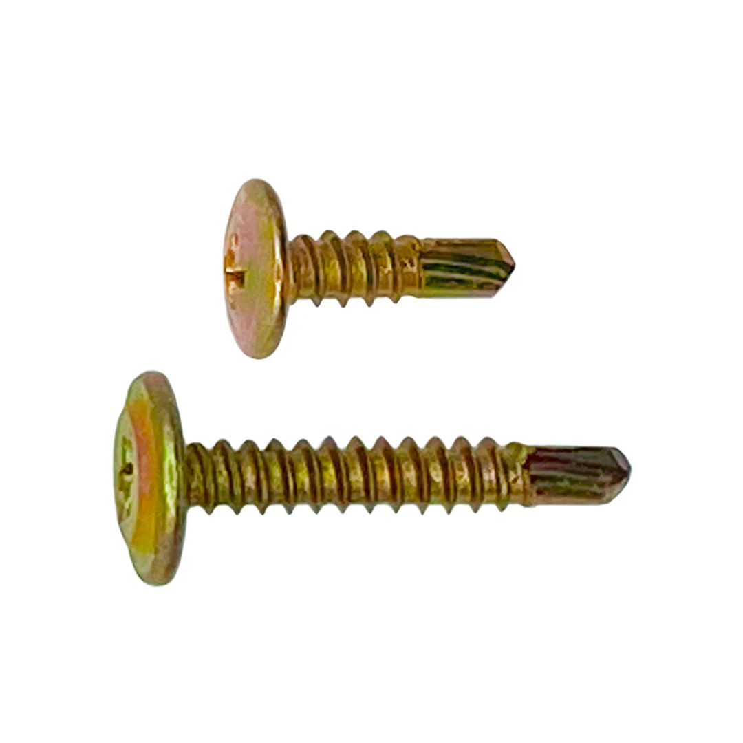 8g-18 x 20mm Button Self Drilling Screw Tek Phillips Zinc Yellow - Image 4