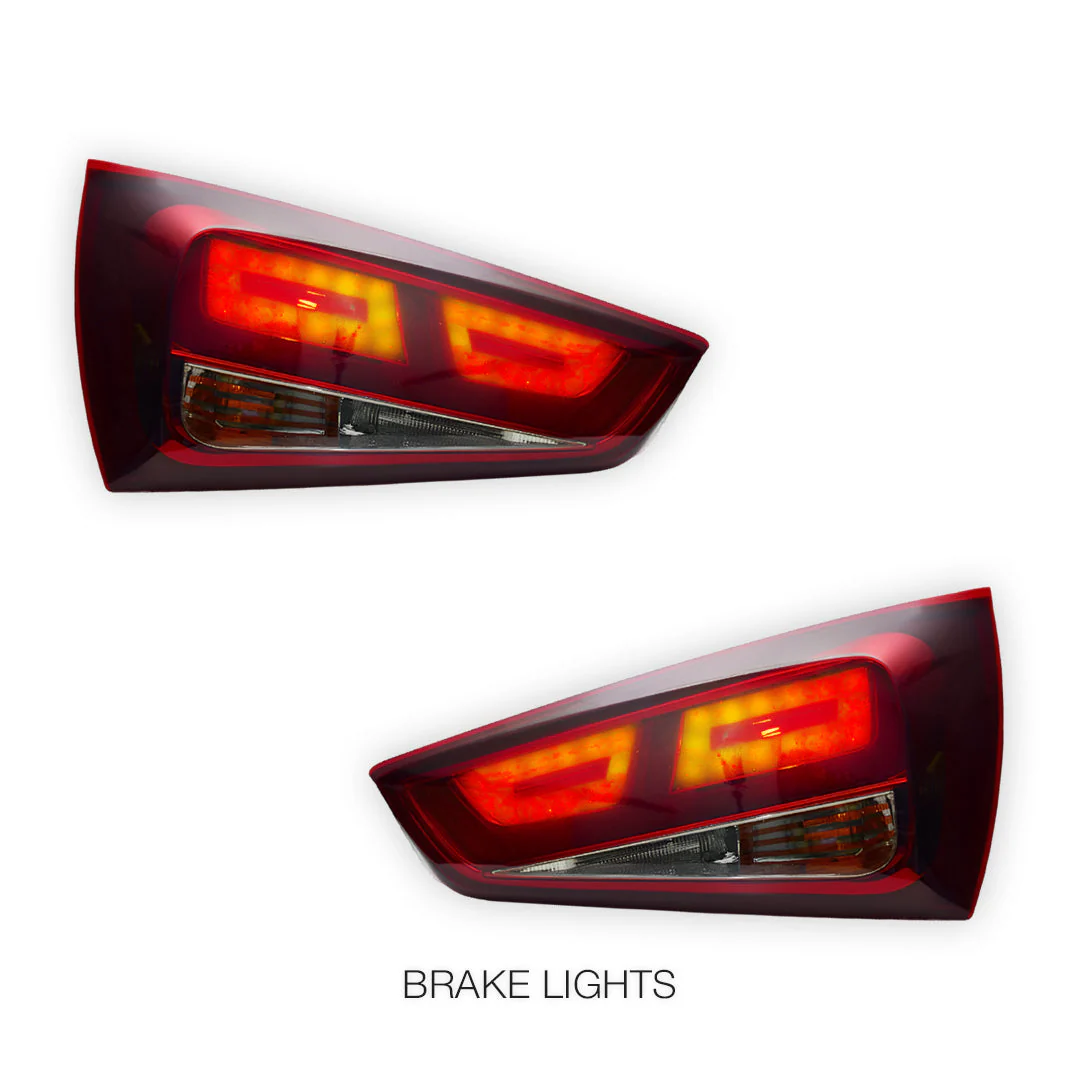 Audi A1 8X (2010 - 2014) Smoke Red 3D LED Stripe Bar Tail Lights LH + RH - Image 3