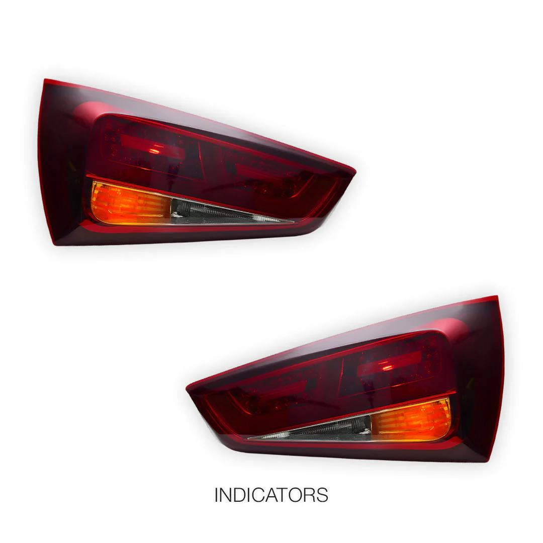 Audi A1 8X (2010 - 2014) Smoke Red 3D LED Stripe Bar Tail Lights LH + RH - Image 4