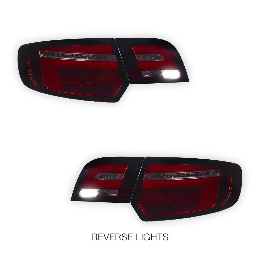 Audi A3 8P (2005 - 2008) Smoke Red Sequential 3D LED Stripe Tail Lights LH + RH - Image 4