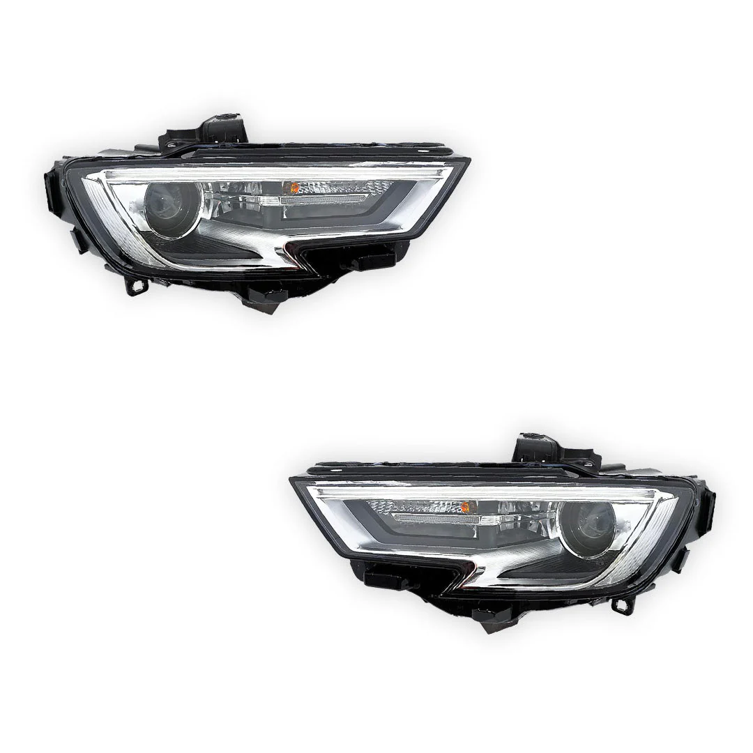 Audi A3 8V (2016 - 2020) Genuine Clear Black LED Headlights LH + RH - Image 2