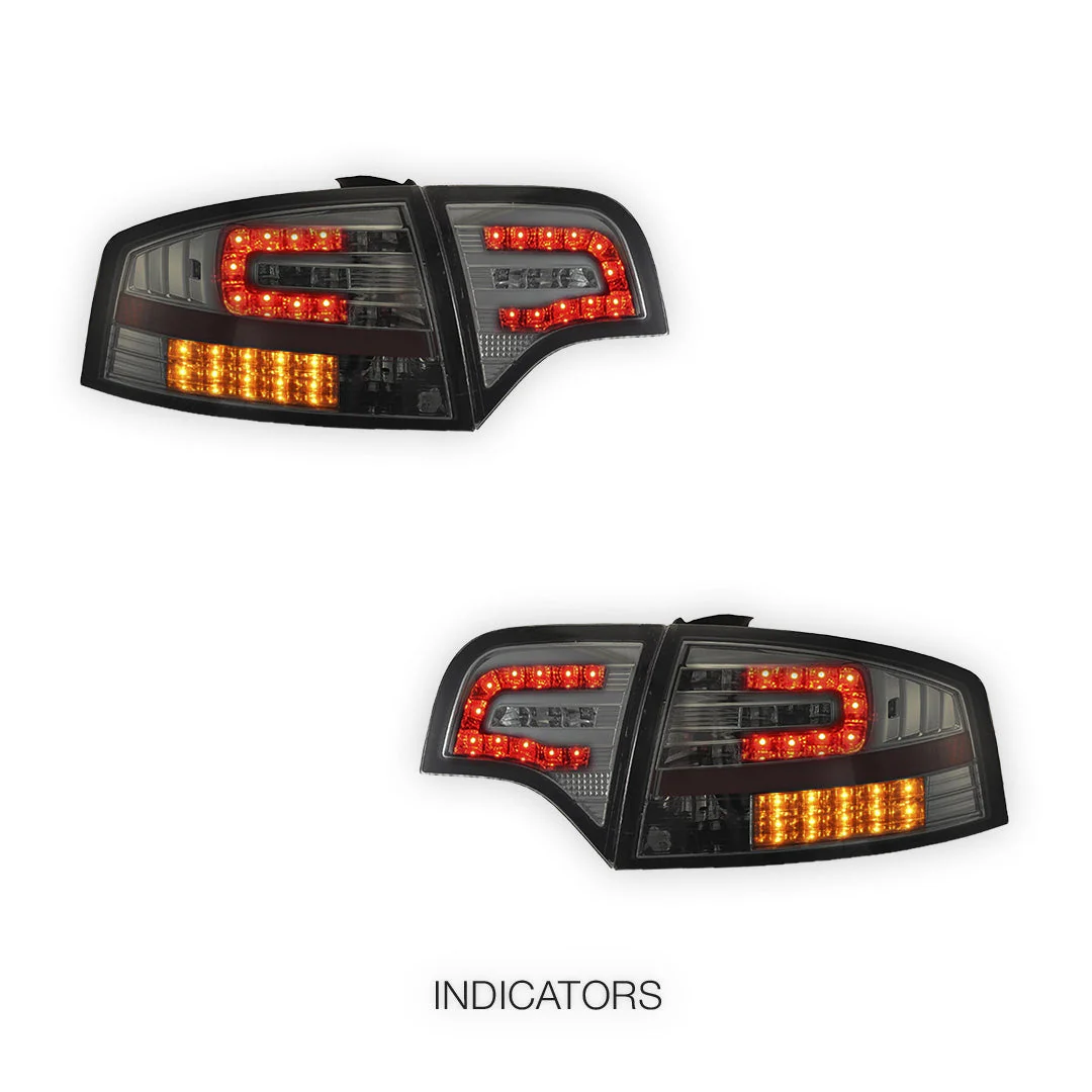 Audi A4 B7 (2005 - 2008) Smoke Black LED Tail Lights LH + RH - Image 3