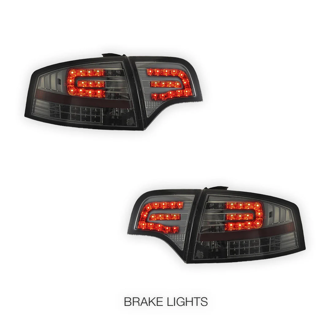 Audi A4 B7 (2005 - 2008) Smoke Black LED Tail Lights LH + RH - Image 4