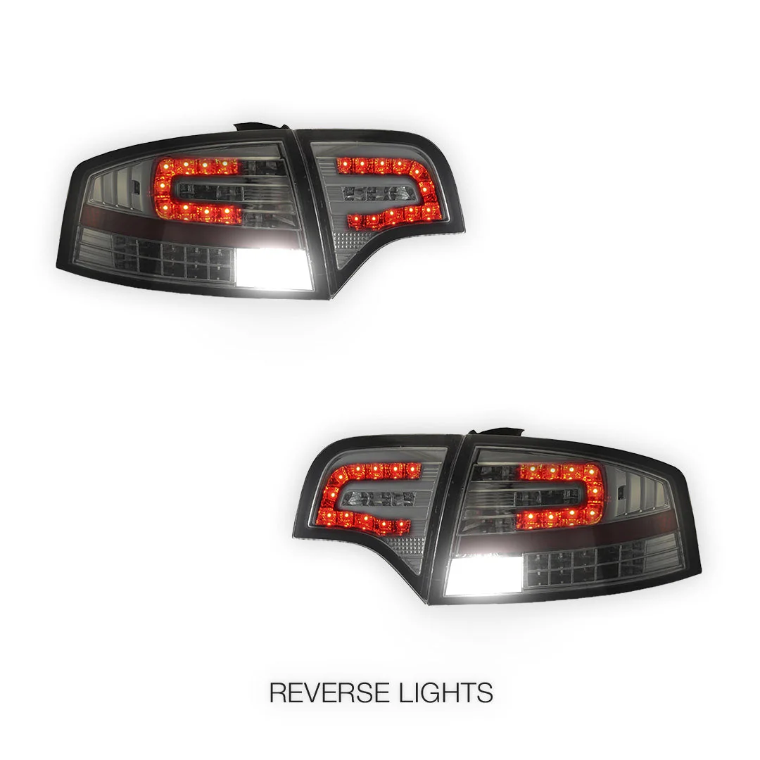 Audi A4 B7 (2005 - 2008) Smoke Black LED Tail Lights LH + RH - Image 5