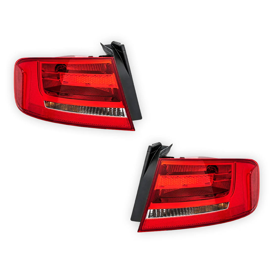Audi A4 B8 (2007 - 2011) Genuine Red Tail Lights LH + RH - Image 2