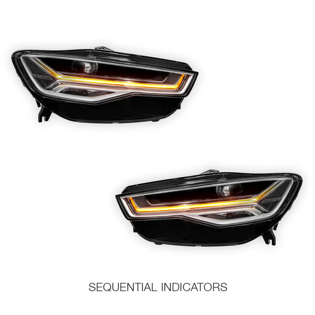 Audi A6 C7 (2015 - 2018) LED DRL Headlights LH + RH - Image 3
