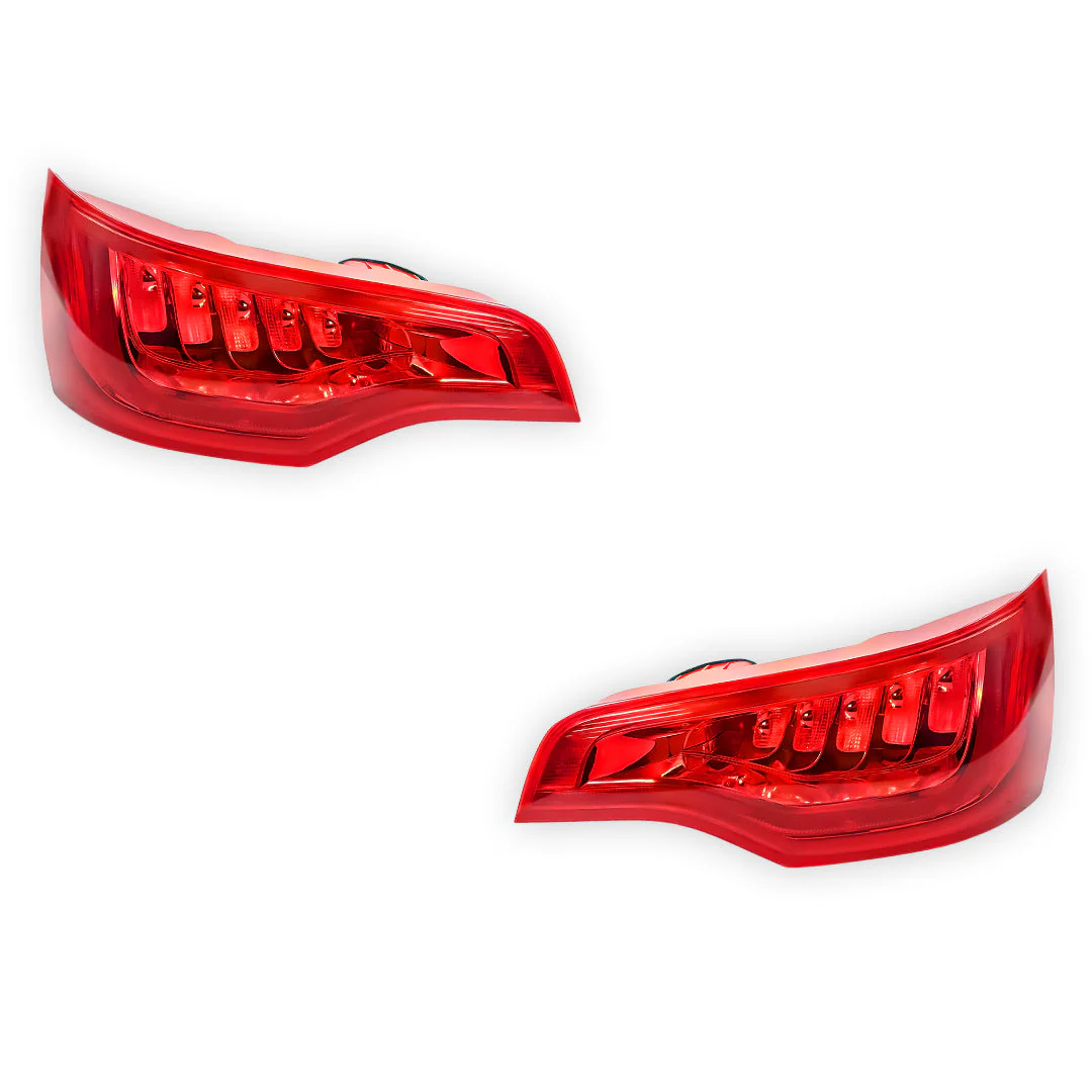 Audi Q7 4L (2010 - 2015) Red LED OEM Style Tail Lights LH + RH - Image 2