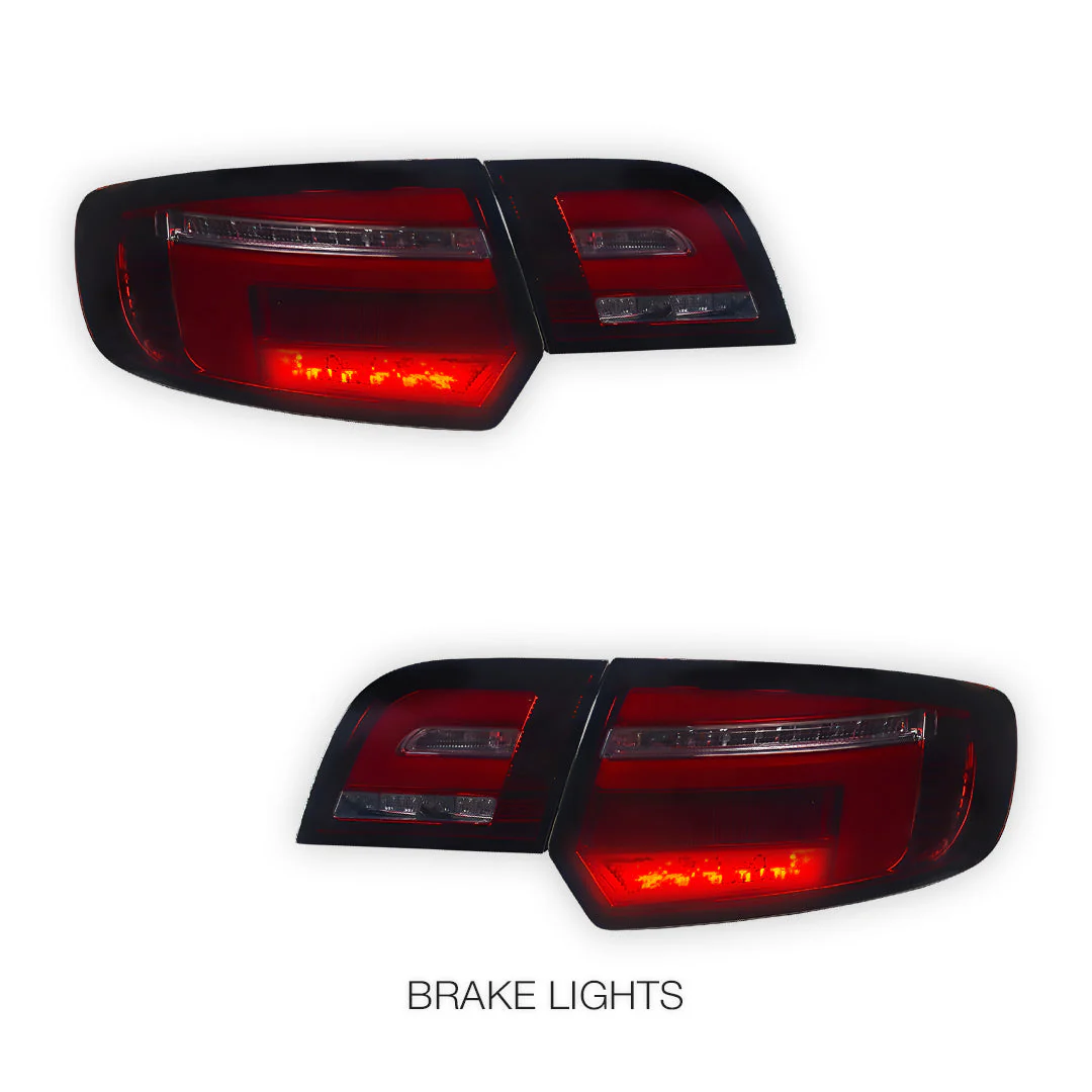 Audi S3 8P (2005 - 2008) Smoke Red Sequential 3D LED Stripe Tail Lights LH + RH - Image 3