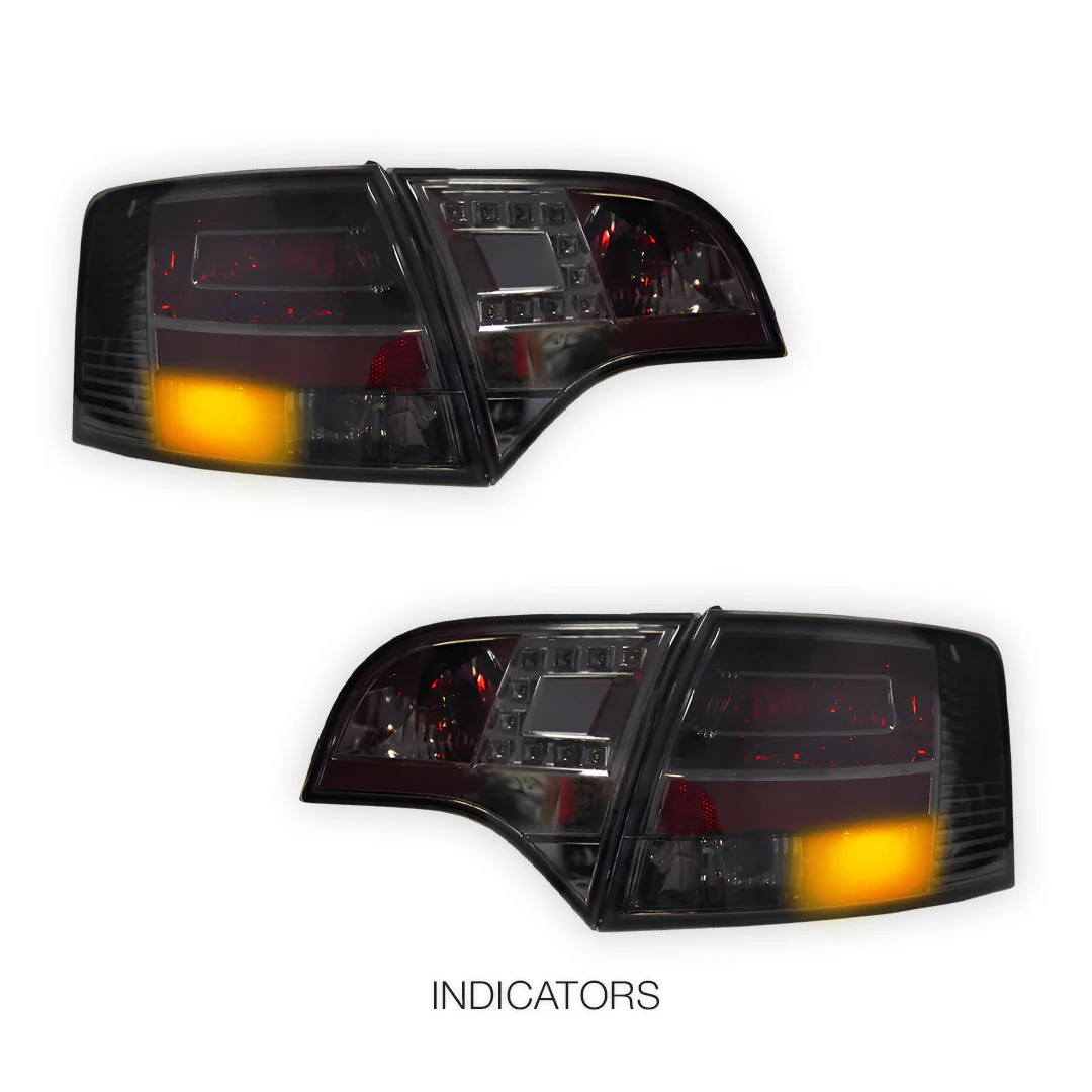 Audi S4 B7 (2005 - 2008) Clear Red LED Tail Lights LH + RH - Image 10
