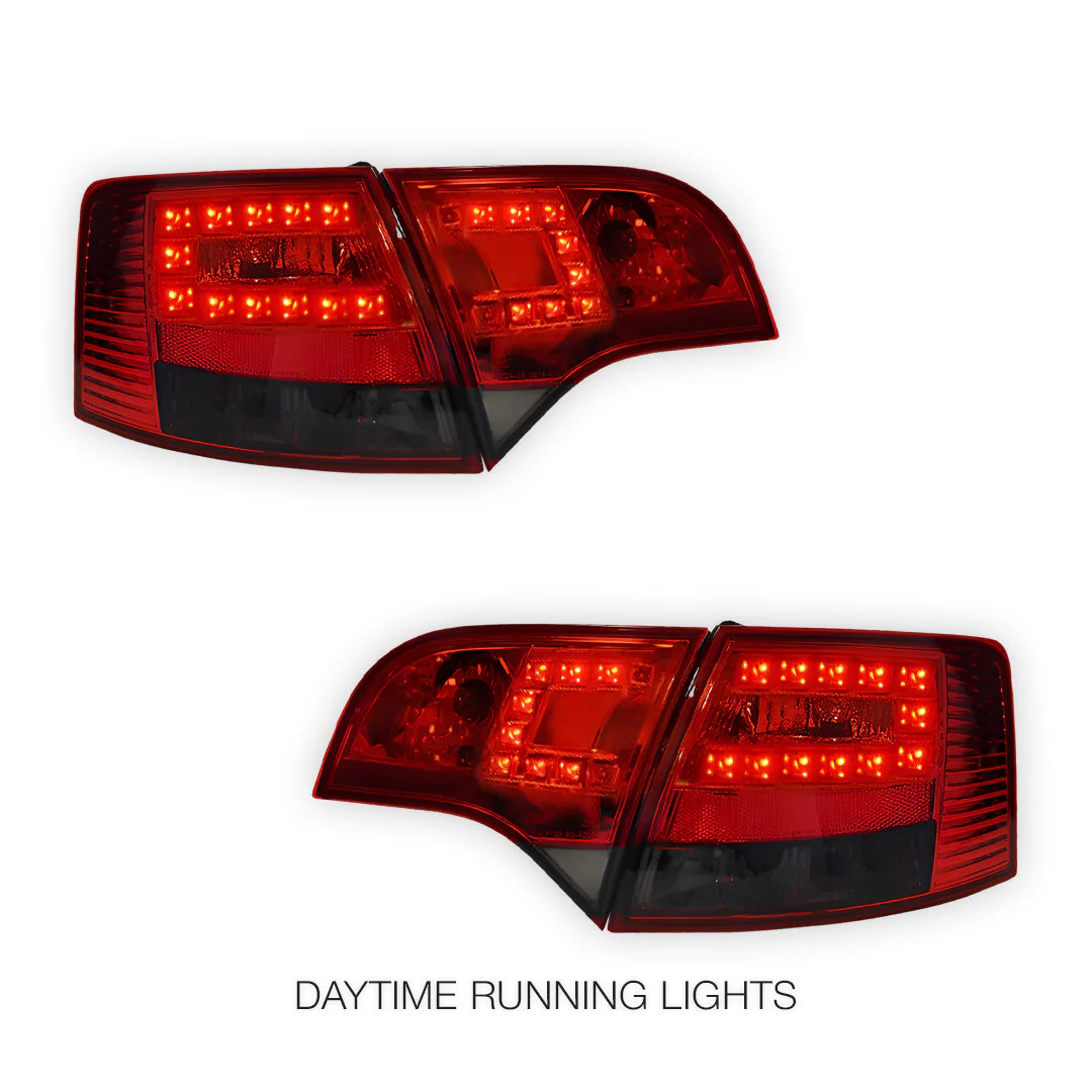 Audi S4 B7 (2005 - 2008) Clear Red LED Tail Lights LH + RH - Image 14