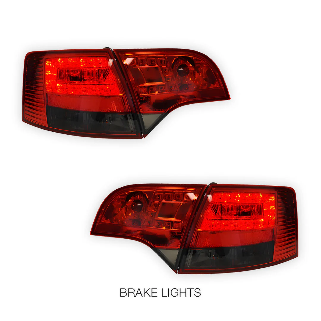 Audi S4 B7 (2005 - 2008) Clear Red LED Tail Lights LH + RH - Image 15