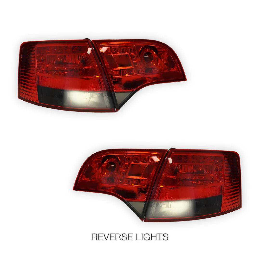 Audi S4 B7 (2005 - 2008) Clear Red LED Tail Lights LH + RH - Image 17