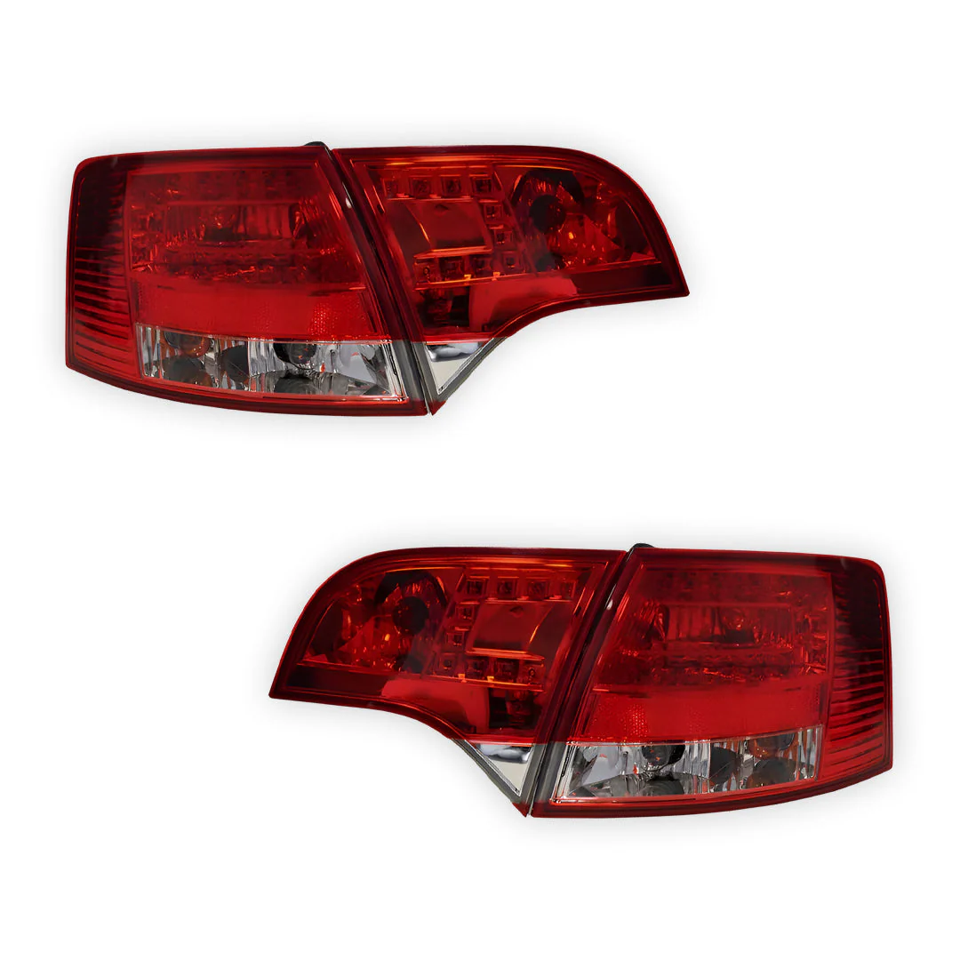 Audi S4 B7 (2005 - 2008) Clear Red LED Tail Lights LH + RH - Image 6