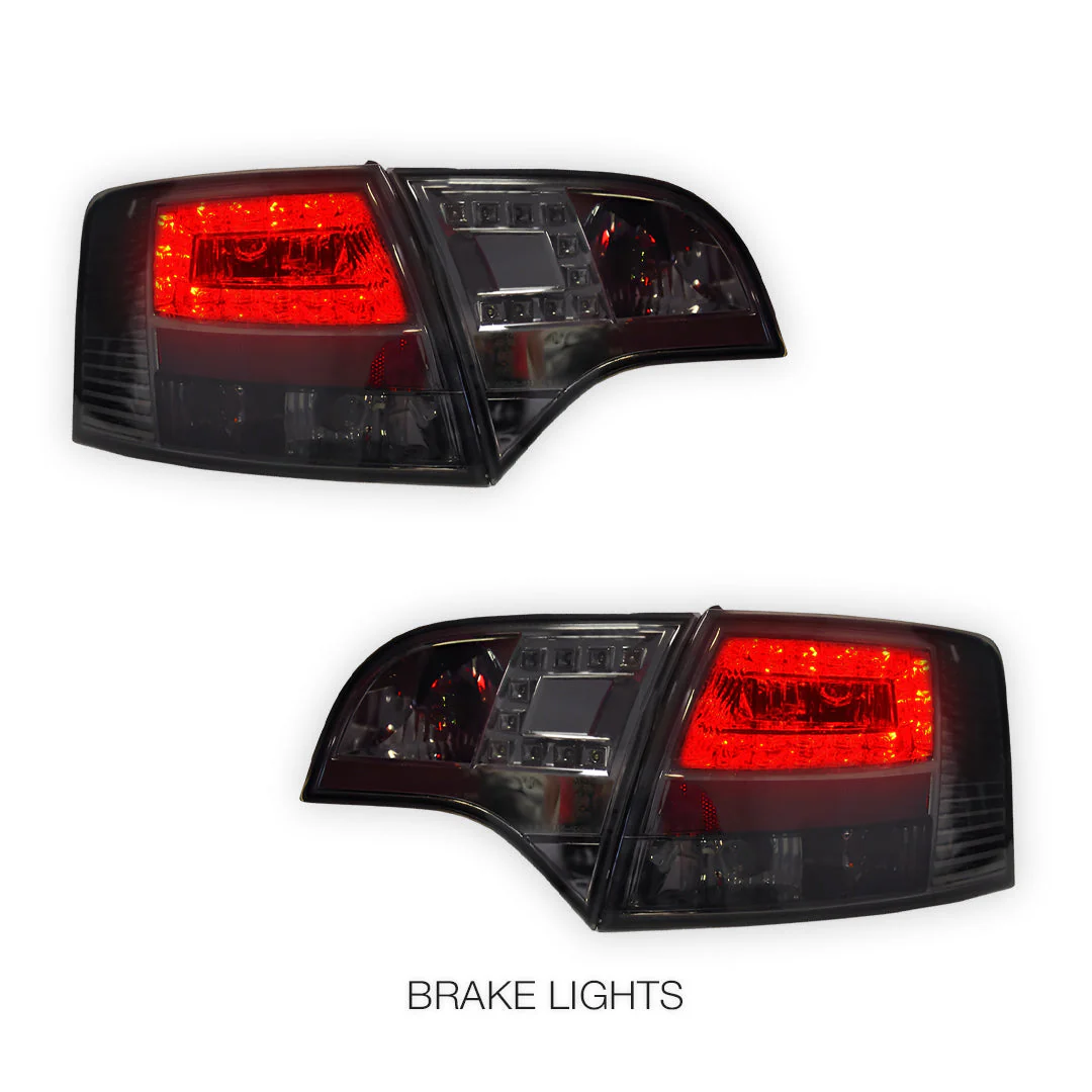 Audi S4 B7 (2005 - 2008) Clear Red LED Tail Lights LH + RH - Image 9