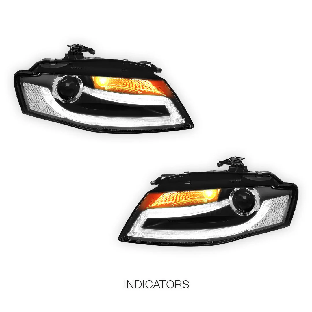 Audi S4 B8 (2009 - 2012) HID Model LED DRL Dual Beam Projector Headlights LH + RH - Image 3