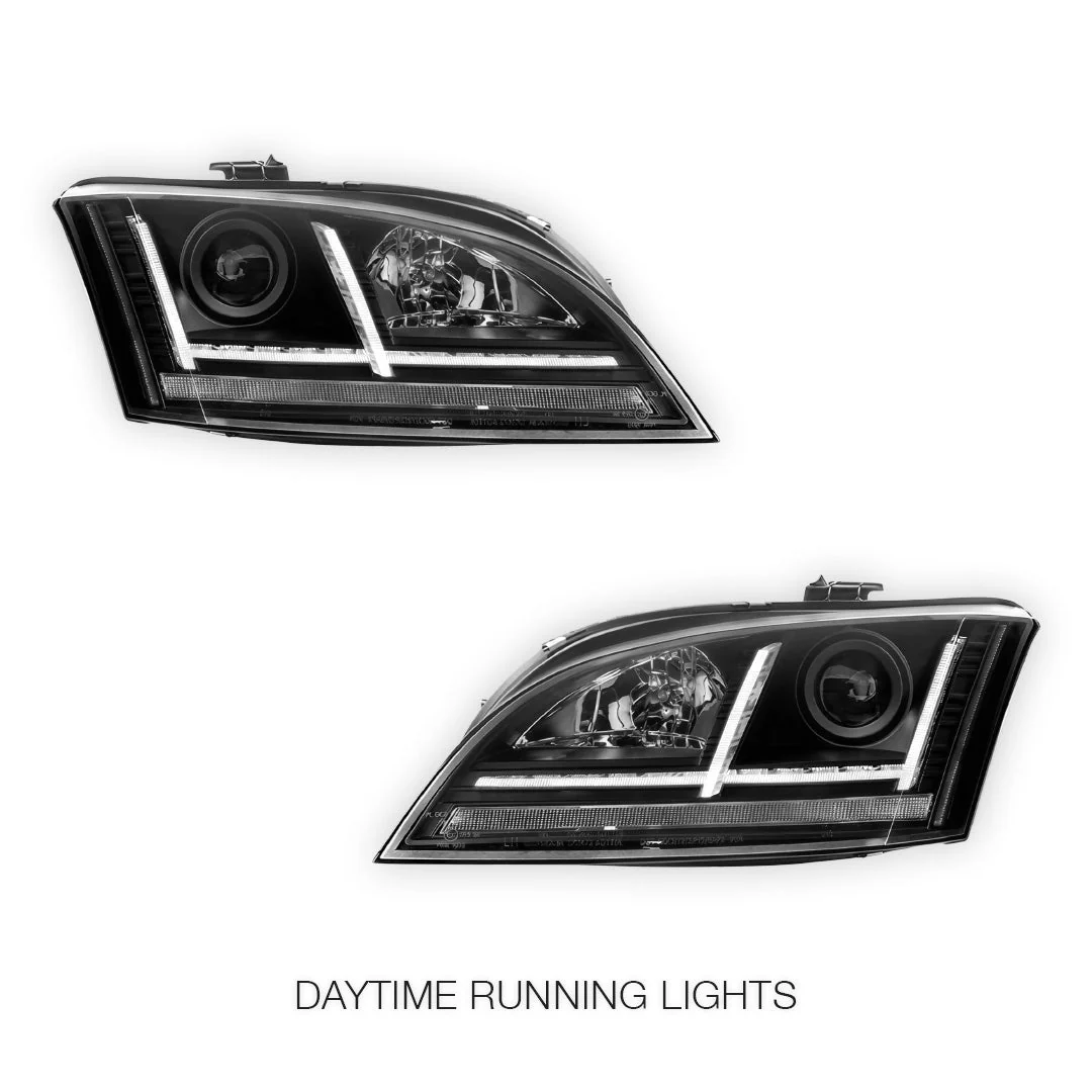 AUDI TT 8J (2006 - 2014) Halogen Model 3D DRL LED Projector Headlights with Sequential Indicator LH + RH - Image 2