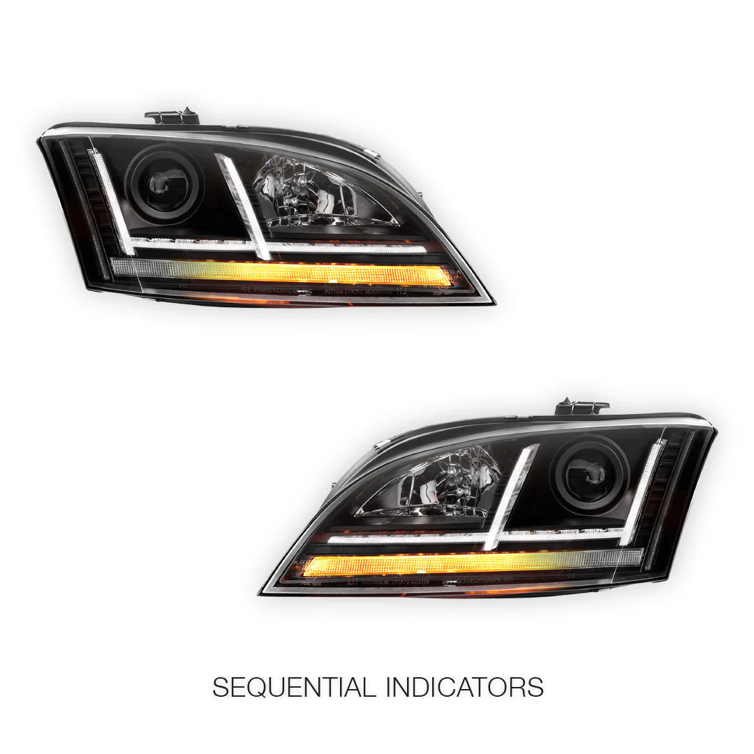 AUDI TT 8J (2006 - 2014) Halogen Model 3D DRL LED Projector Headlights with Sequential Indicator LH + RH - Image 3