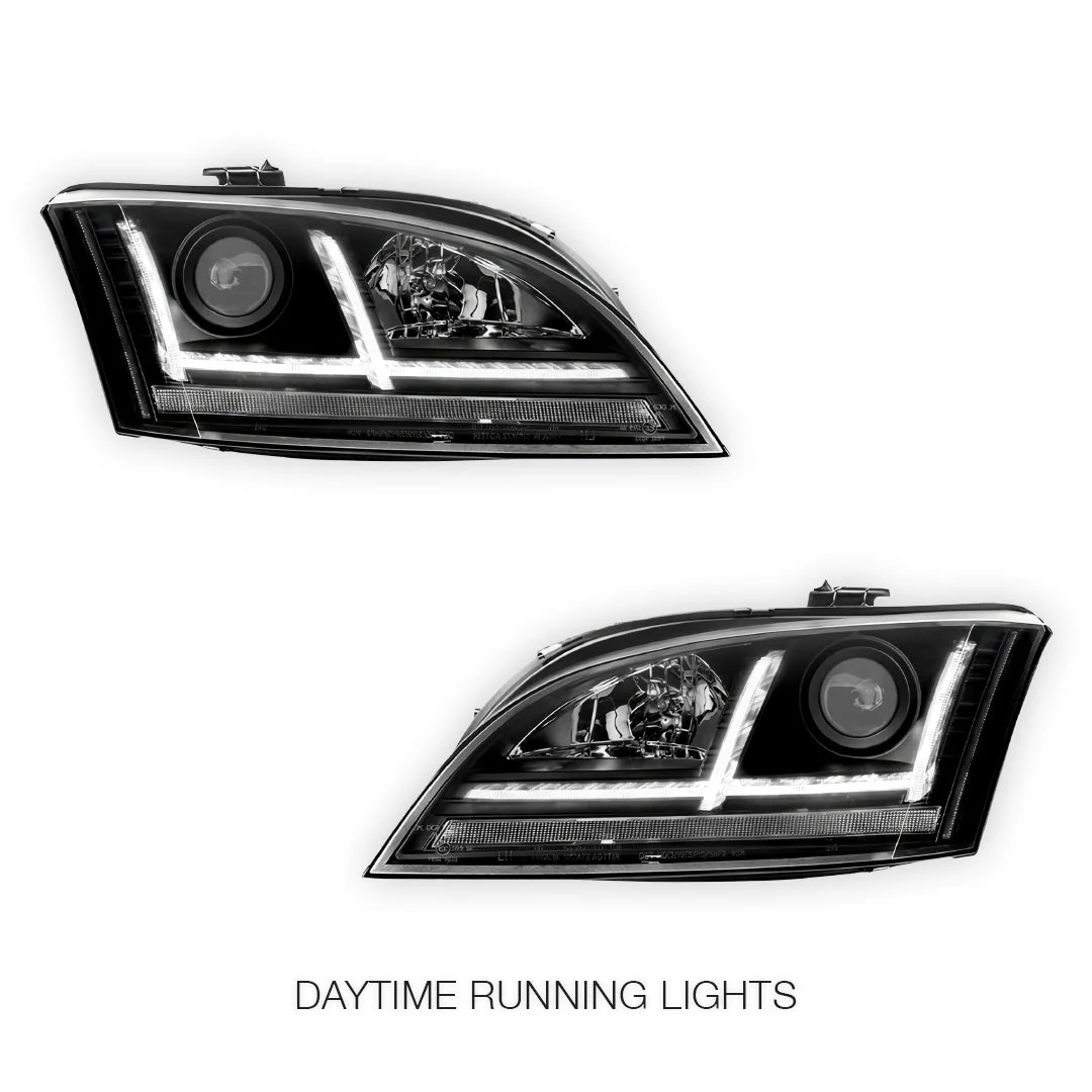 Audi TT 8J (2006 - 2014) Xenon Model Black 3D DRL LED Projector Headlights LH + RH - Image 2