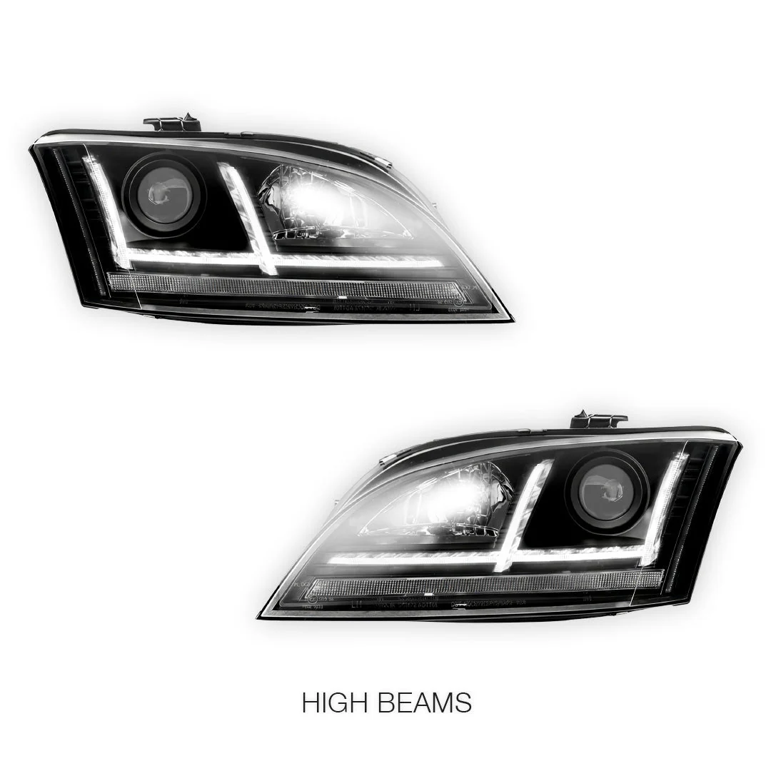 Audi TT 8J (2006 - 2014) Xenon Model Black 3D DRL LED Projector Headlights LH + RH - Image 5