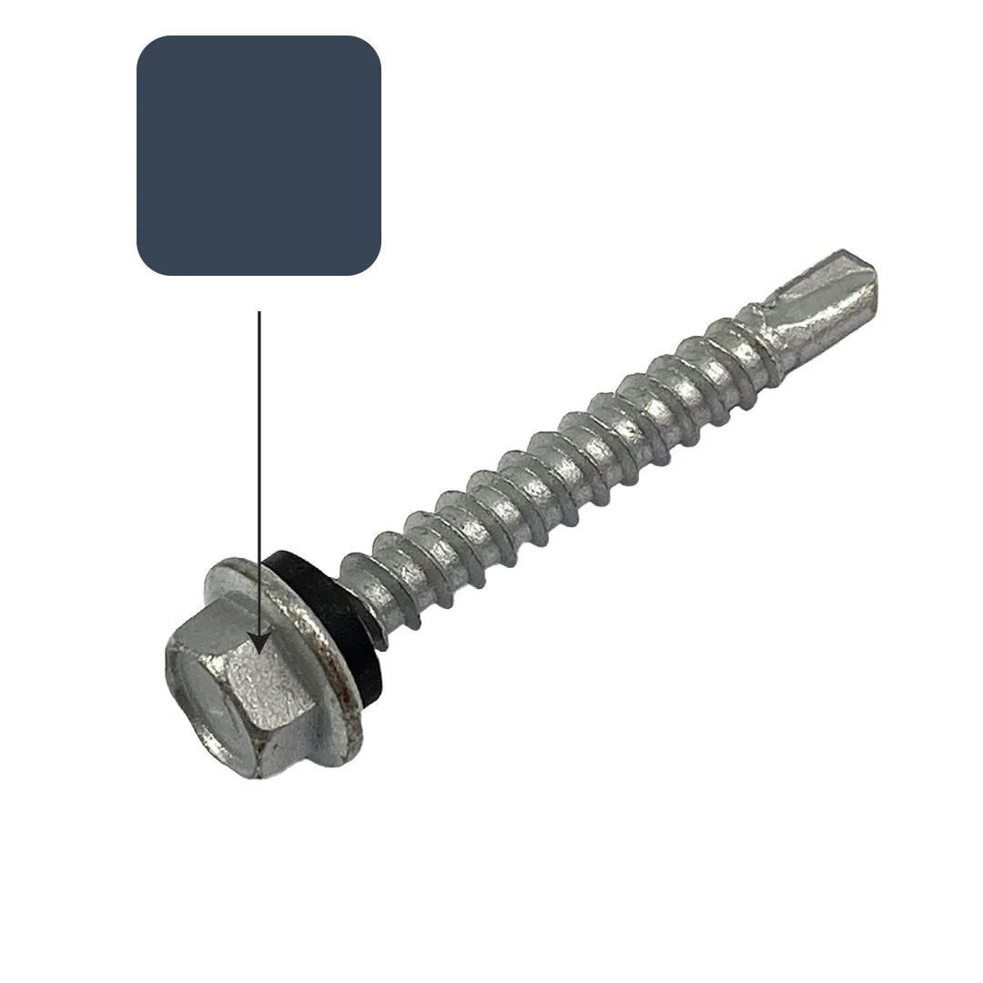 Blue Ridge Colorbond 10g-16 x 16mm Hex Head Self Drilling Screw Tek with NEO Seal Galvanised - Image 2