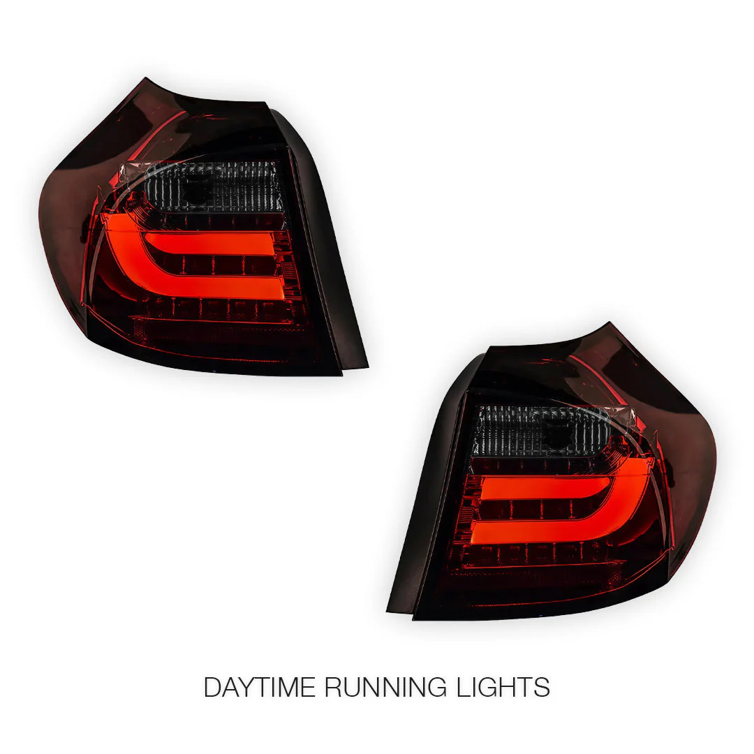 BMW 1 Series E81 / E87 Pre LCI (2004 - 2006) Clear Red 3D LED Tail Lights LH + RH - Image 2