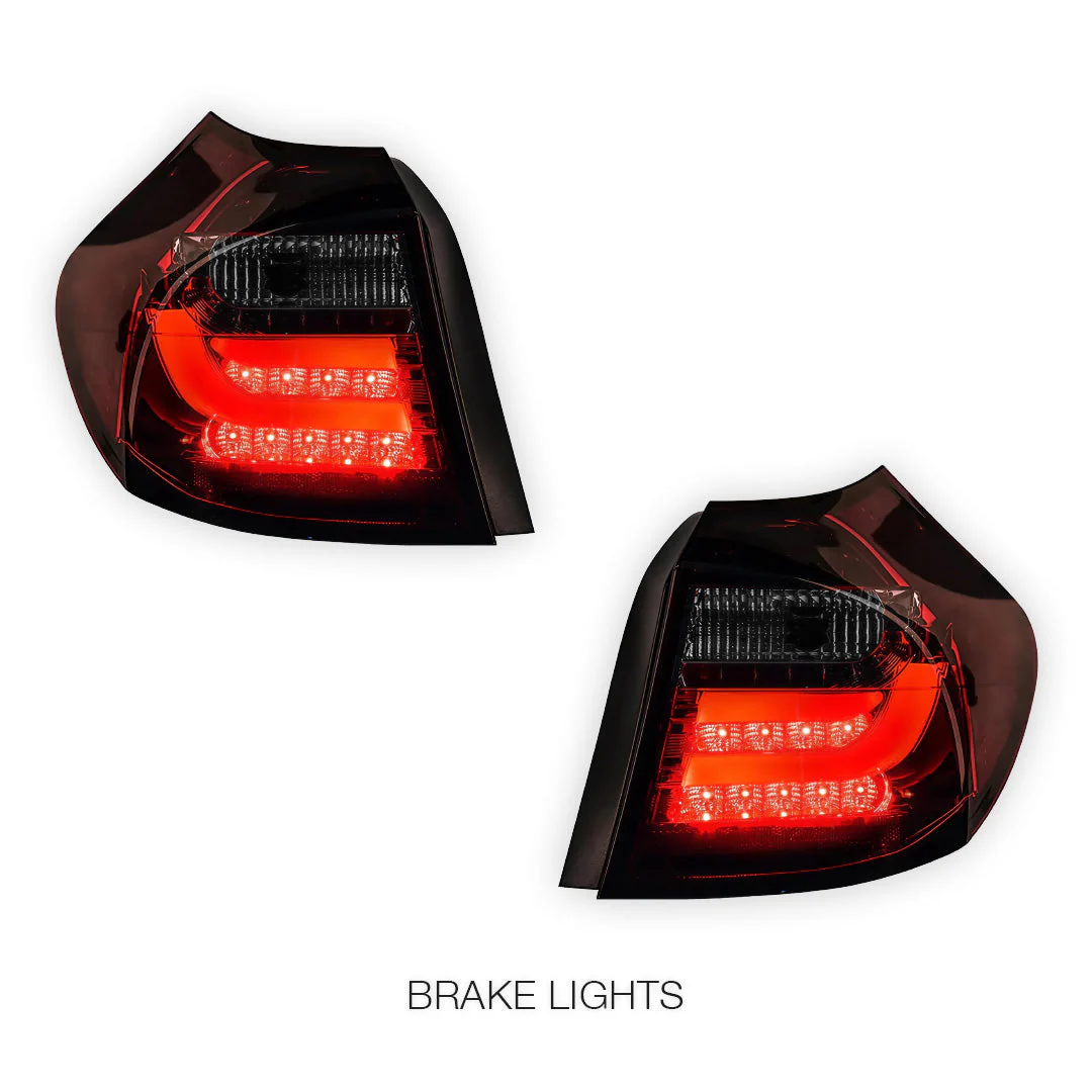 BMW 1 Series E81 / E87 Pre LCI (2004 - 2006) Clear Red 3D LED Tail Lights LH + RH - Image 4