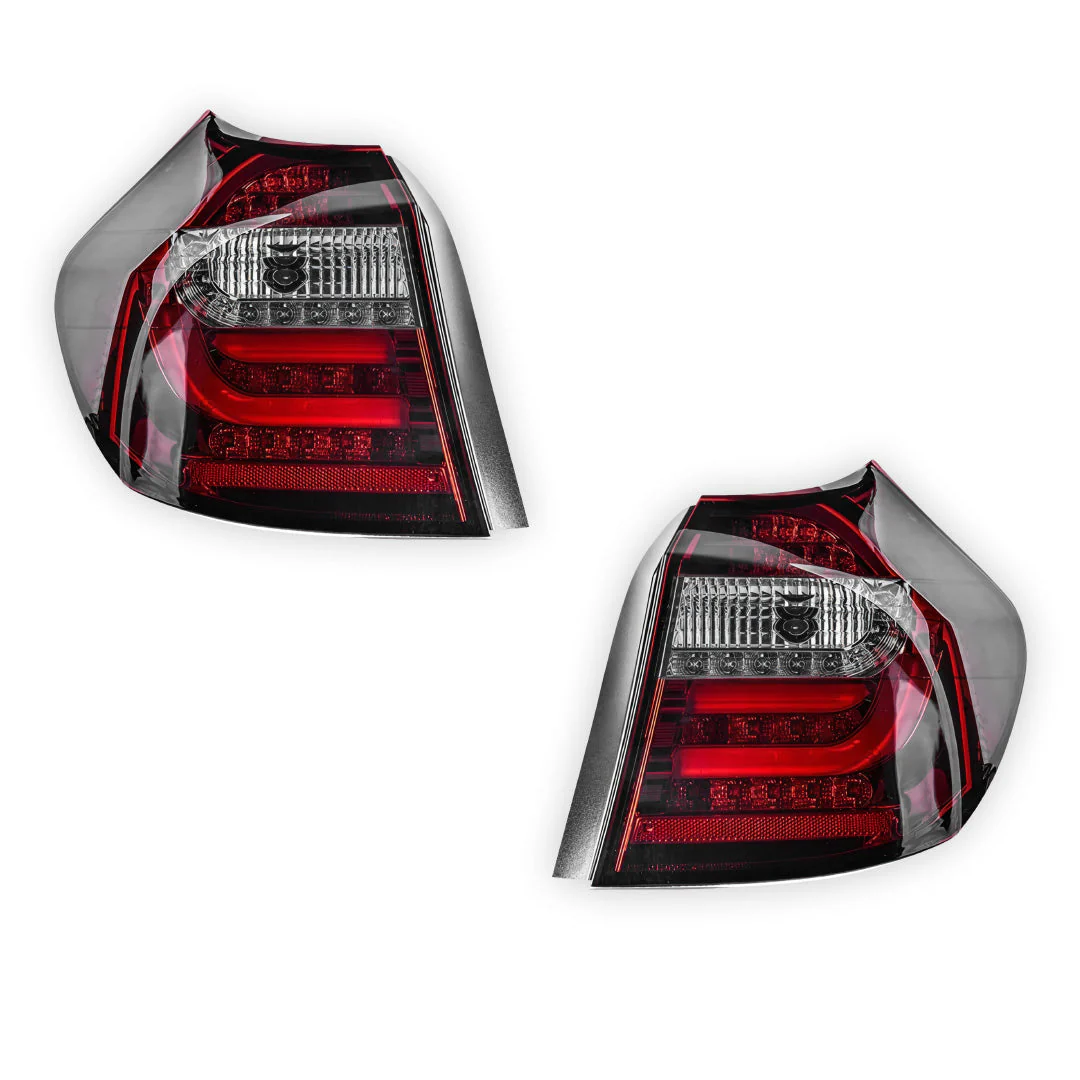 BMW 1 Series E81 / E87 Pre LCI (2004 - 2006) Clear Red 3D LED Tail Lights LH + RH - Image 6