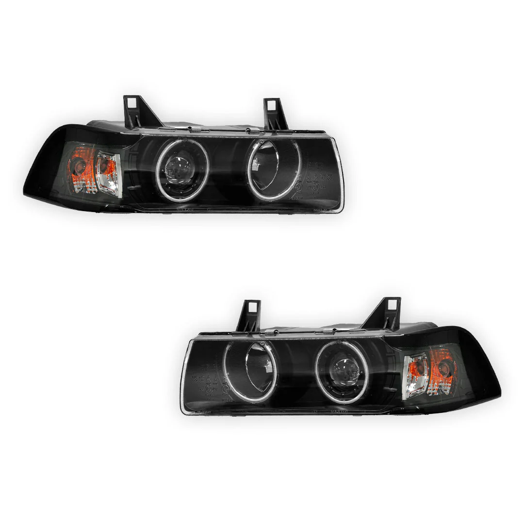 BMW 3 Series E36 2-Door (1992 - 1999) CCFL Angel-Eye Projector Headlights LH + RH - Image 6
